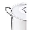 (4 pack)8-Qt Stainless Steel Stock Pot with Metal Lid, Ultra Durable, Stay-Cool Handles, Hand Wash Only
