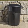 32 Gallon Injection Molded Trash Can - Black - TI0070