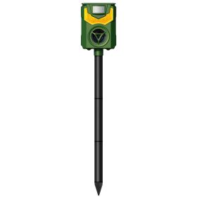 1Pc Solar Ultrasonic Animal Repeller With Flame Light USB Charge Motion Sensor Animal Repellent Chaser IP55 Waterproof Dog Raccoon Fox Skunk