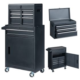 Heavy Duty Steel Instrument Cart with 4 Spacious Lockable Drawers 330LB Load Capacity Smooth Rolling Swivel Casters with Brakes Durable Black Pow