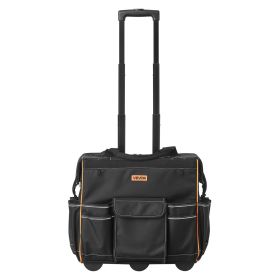 VEVOR Rolling Tool Bag 25 Pockets Heavy Duty Roller Tool Bag Telescoping Handle