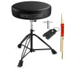 5 Core Drum Throne 3 Inch Thick Padded Comfortable Guitar Stool Double Braced Drummer Chair Height Adjustable Musician Seat For Adults And Kids Black