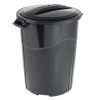 32 Gallon Injection Molded Trash Can - Black - TI0070