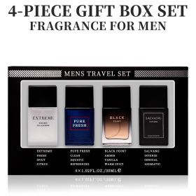 4-Piece Set, Men's Eau De Toilette Spray Gift Box, Long Lasting Fragrance, 4 Different Flavor, Perfect For Holiday Gifts, Dating, Daily Life, Parties
