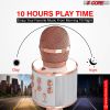 5CORE Bluetooth Wireless Karaoke Microphone All-in-One Portable Handheld Mic with Speaker Recorder Microfono Inalambrico WM SPK Copper
