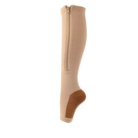 3 Pairs Copper Compression Sock Compression Stockings zipper compression sock with zip chaussette de compression medias de compresion (Color: D, size: S M)