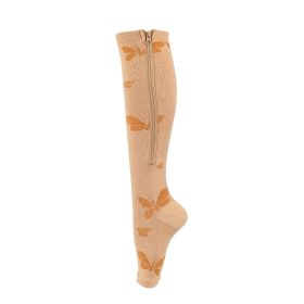 3 Pairs Copper Compression Sock Compression Stockings zipper compression sock with zip chaussette de compression medias de compresion (Color: F, size: XXL)