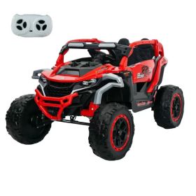 Ride on Models Truck Car 12V Kids Electric Vehicles, Remote Control, Front & Rear Shock Suspension, 2 Seater UTV (Material: Polypropylene, Color: Red)