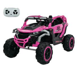 Ride on Models Truck Car 12V Kids Electric Vehicles, Remote Control, Front & Rear Shock Suspension, 2 Seater UTV (Material: Polypropylene, Color: Magenta)