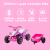 6V Battery Powered Kids Electric Vehicle, Kids Ride on ATV, 4 Wheeler Quad w/Headlights, MP3, USB, Volume Control, Large Seat
