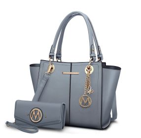 MKF Collection Ivy Vegan Leather Women Tote Bag with wallet by Mia k (Material: Polycarbonate, Color: Baby Blue)