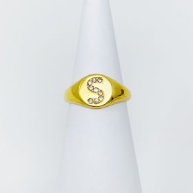 Shine Me Initial Ring (Letter: S)