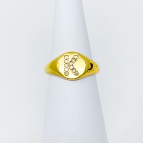 Shine Me Initial Ring (Letter: K)