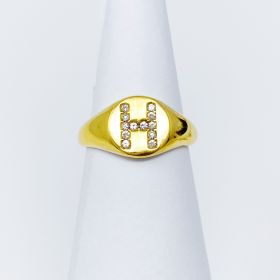 Shine Me Initial Ring (Letter: H)