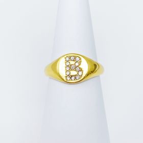 Shine Me Initial Ring (Letter: B)