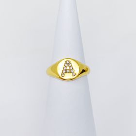 Shine Me Initial Ring (Letter: A)