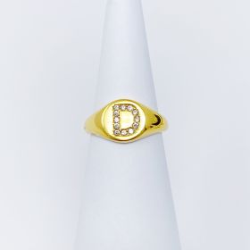 Shine Me Initial Ring (Letter: D)