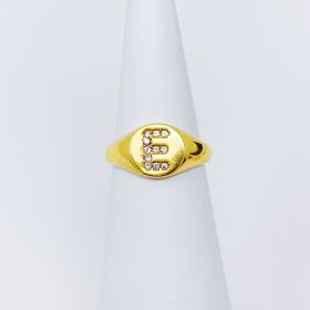 Shine Me Initial Ring (Letter: E)