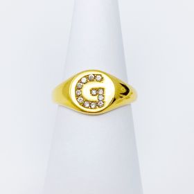 Shine Me Initial Ring (Letter: G)