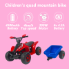 6V Battery Powered Kids Electric Vehicle, Kids Ride on ATV, 4 Wheeler Quad w/Headlights, MP3, USB, Volume Control, Large Seat