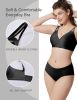 Bras for Women Wireless Deep V Mesh Comfortable Bralette Supportive Tshirt Bra No Underwire Seamless Push Up Full Coverage Everyday Bras